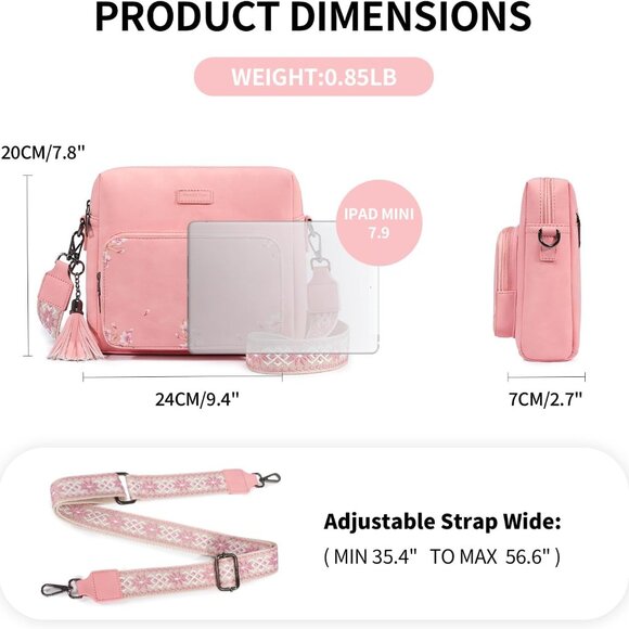 Crossbody Purse Women Leather RFID Travel Wallet Small Cross-Body Bag - Picture 4 of 7